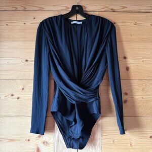 Incredible Chloe draped silk bodysuit top, worn once, XS